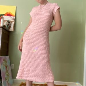 Pink sweater dress vintage 70-80